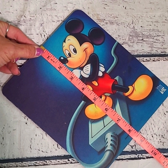 Vintage 90s Disney Interactive Mickey Mouse Computer Mouse MousePad Pad Office - Picture 12 of 12